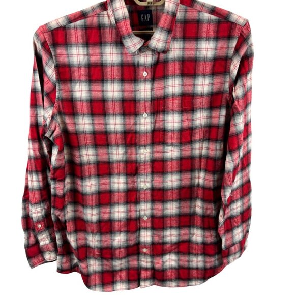 NWT GAP Merona Men's XL Plaid Button-front Fall Long Sleeve Shirt Lot - Picture 7 of 13